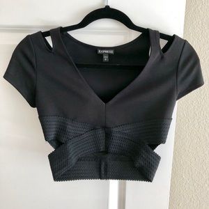 Black crop top